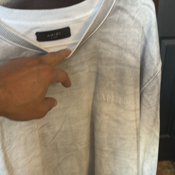 AMIRI crewneck sweater size xl color smoked gray blend - Picture 2 of 7